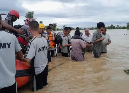Deslaves y lluvias en Nepal