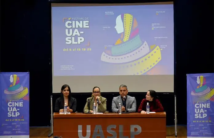 Joaquín Cosío y Luis Estrada en el Festival de Cine UASLP 