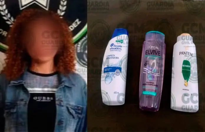 Supuesta fardera robaba en Bodega Aurrerá