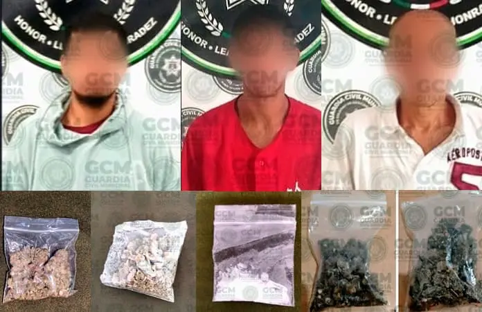 Por traer drogas, viciosos son apresados