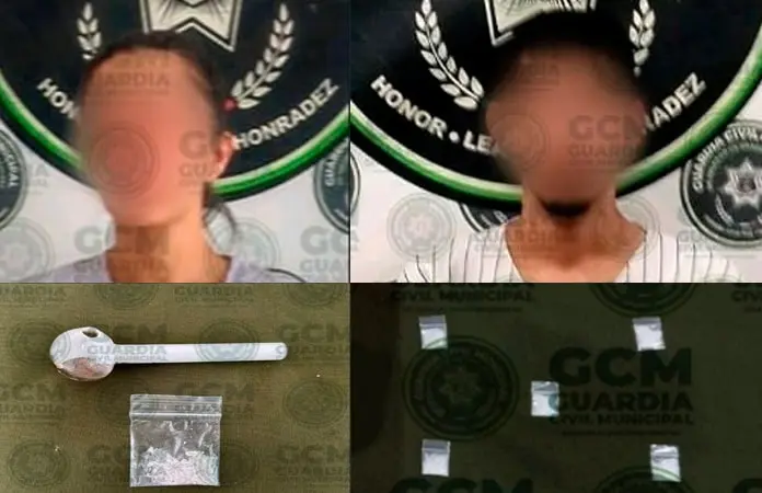 Con cristal, arrestan a un hombre y una mujer