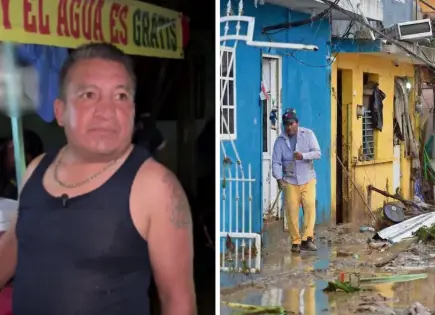 Taquero regala comida a afectados por inundaciones en Poza Rica