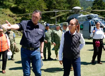 Claudia Sheinbaum Pardo recorre zonas afectadas por lluvias en Querétaro