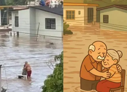 Emotivo rescate de pareja de abuelos en Poza Rica