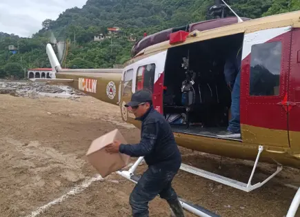 Tamaulipas envía helicóptero y ayuda a Veracruz por inundaciones
