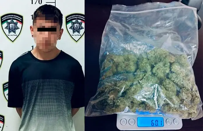 Atrapan a joven por posesión de droga