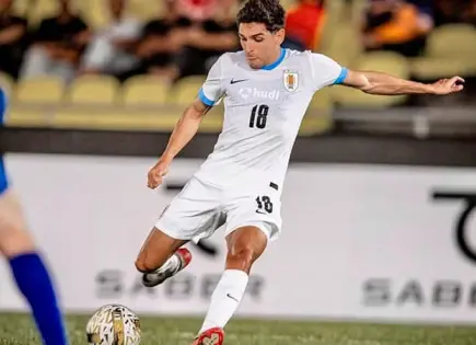 Sanabria marcó su 1er. gol con Uruguay