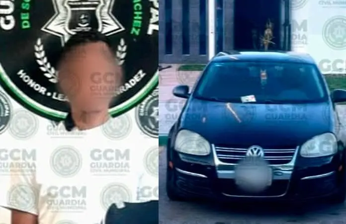 Con automóvil robado, sorprenden a individuo