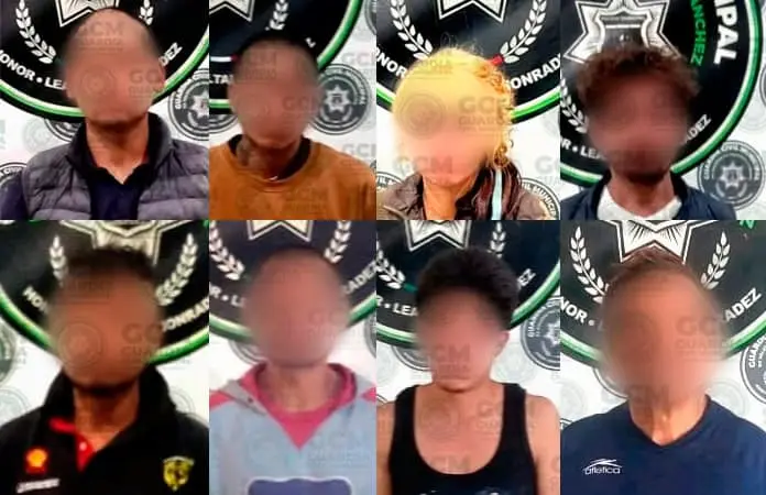 Con “cristal”, apresan a ocho viciosos