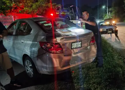 Mujer en aparente estado de ebriedad provoca choque por alcance en Ciudad Valles