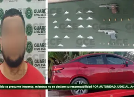 Detienen a dos jóvenes que traían armas y droga Detienen a dos jóvenes que traían armas y droga