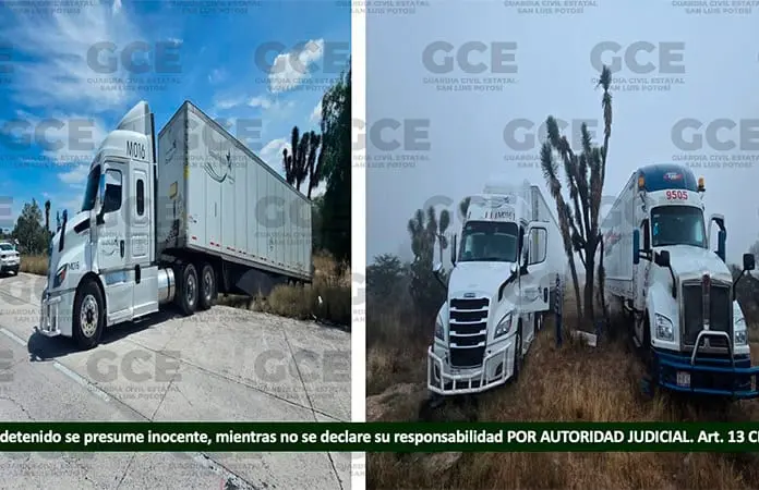 Rescatan a traileros secuestrados en vía de cuota