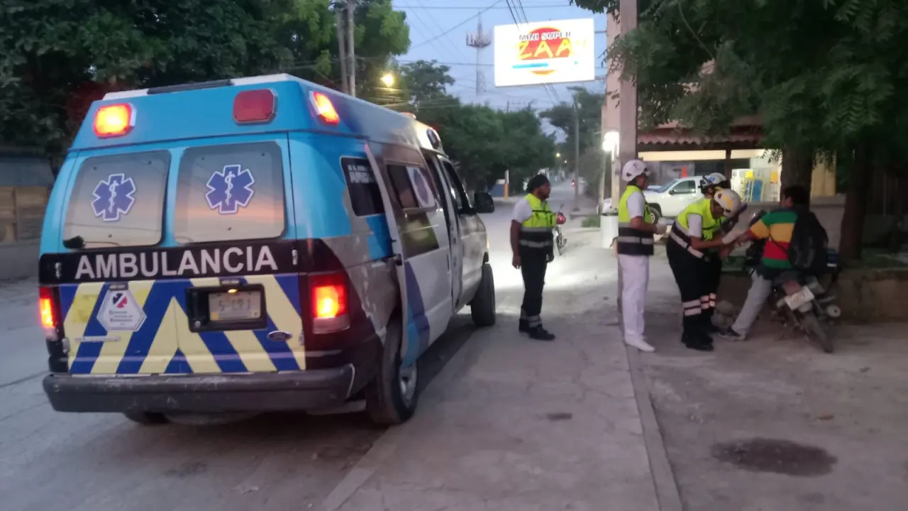 Dos motociclistas accidentados en Ciudad Valles