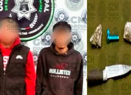 Con “mota”y un cuchillo, arrestan a vándalos