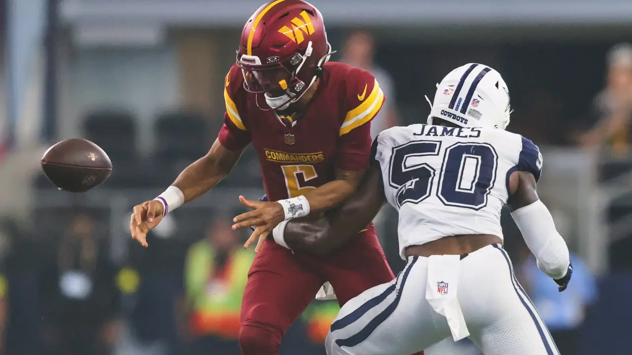 Lesión de Jayden Daniels en partido de Commanders vs Cowboys conmociona a aficionados