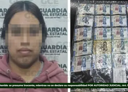 Detienen a joven mujer por presunto robo de 10 mil pesos en El Pedregal
