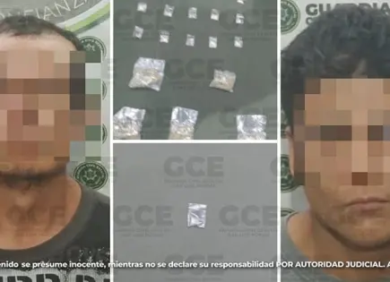 Par de "narcos" son detenidos en la colonia Las Mercedes