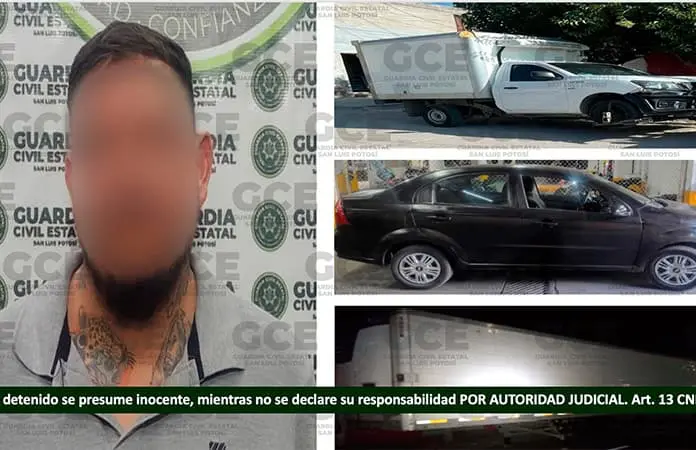 Aseguran tres vehículos robados, hay un detenido