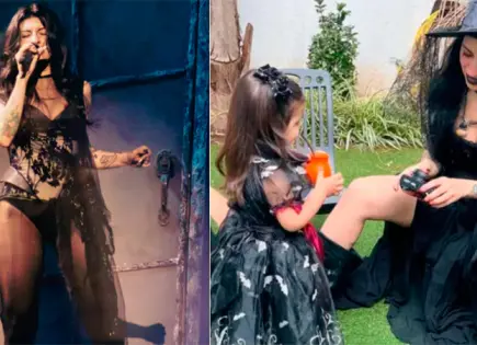 Cazzu estrena tatuaje dedicado a la pequeña Inti en su regreso a Argentina