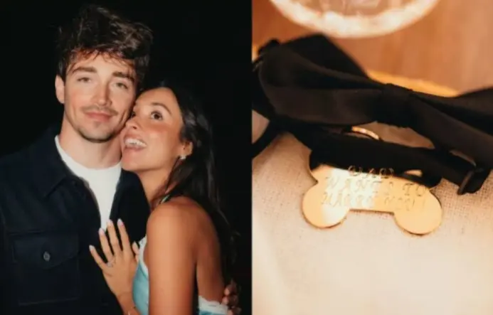 Charles Leclerc y Alexandra Saint Mleux se comprometen en romántica pedida de matrimonio