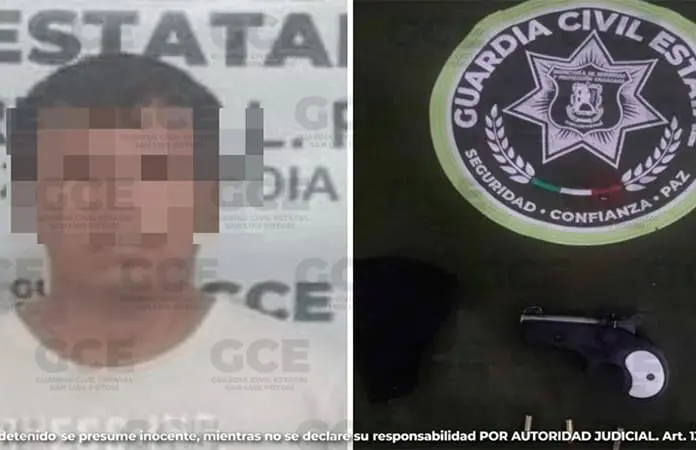 Sujeto armado, detenido en la Zona Media 