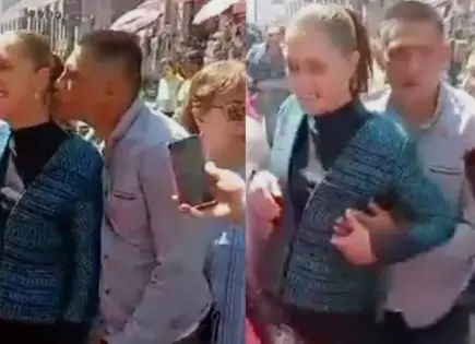 Video | Sujeto acosa a la Presidenta durante caminata en CDMX