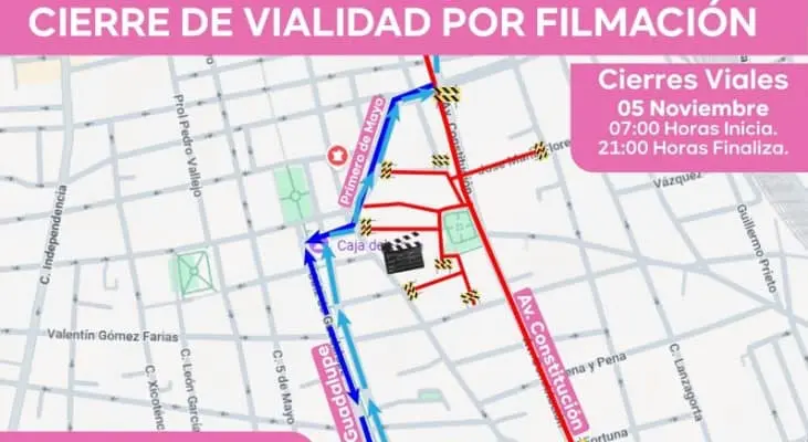 Cierran calles del Centro Histórico por filmación