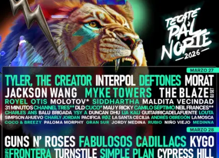 Tecate Pal Norte 2026: Cartel con Tyler, The Creator, Guns N Roses y más
