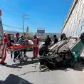 Choque volcadura en Circuito Potosí, deja dos lesionados