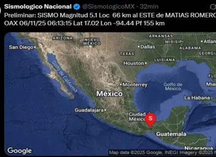 Registran sismos en Oaxaca, Veracruz y Baja California Sur