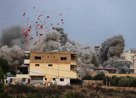 Aviones israelíes atacan pueblos al sur de Líbano Aviones israelíes atacan pueblos al sur de Líbano