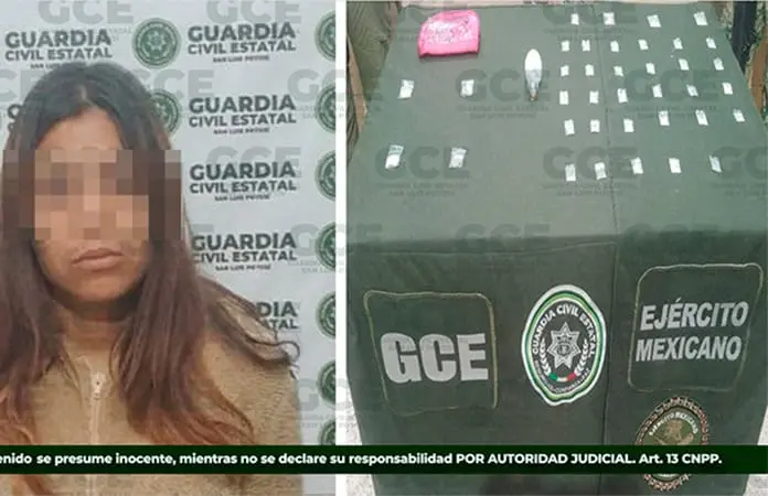 Mujer vendía droga en Villa de Arriaga 