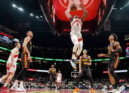 Raptors remontan y vencen al Hawks Raptors remontan y vencen al Hawks