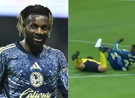 Luis Enrique Santander es arrollado por Allan Saint-Maximin