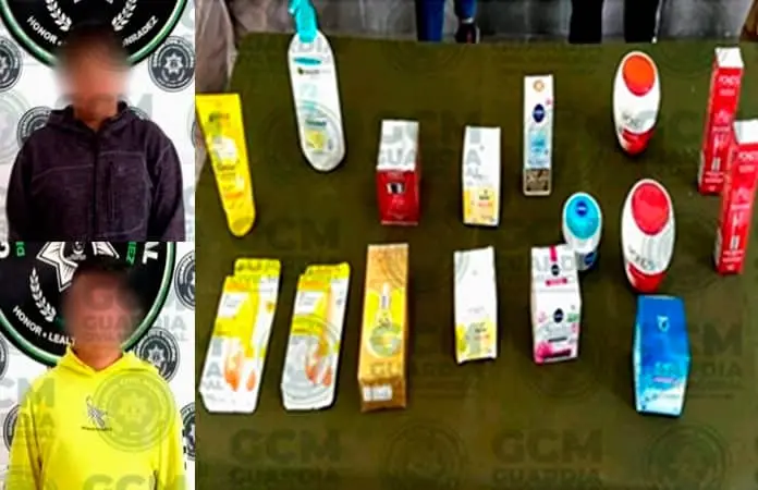 Pareja de farderos es sorprendida en Aurrerá