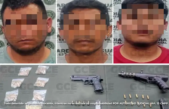 Capturan a tres maleantes en carretera a México