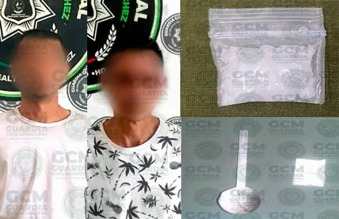 Con cristal, arrestan a dos malvivientes