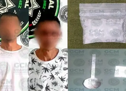 Con cristal, arrestan a dos malvivientes