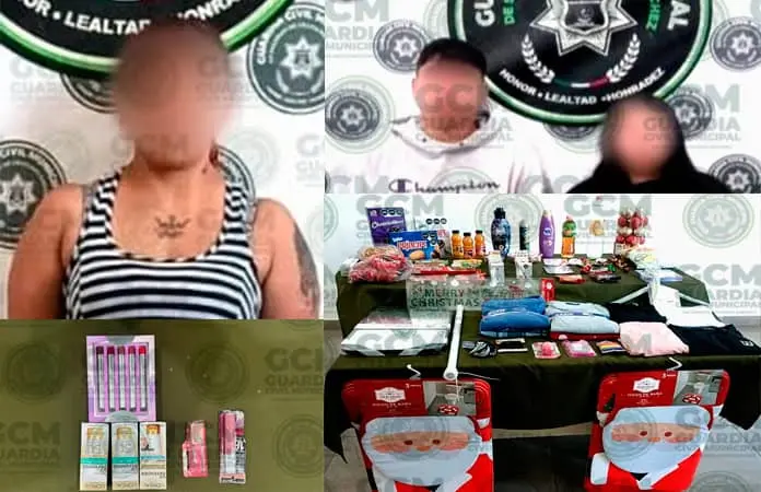 En Aurrerá sorprenden a tres presuntos ladrones