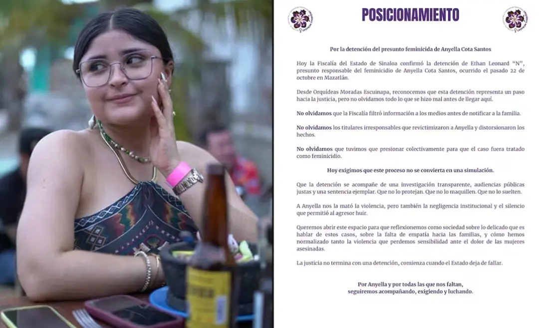 Colectivo exige justicia real por feminicidio de maestra Anyella en Sinaloa