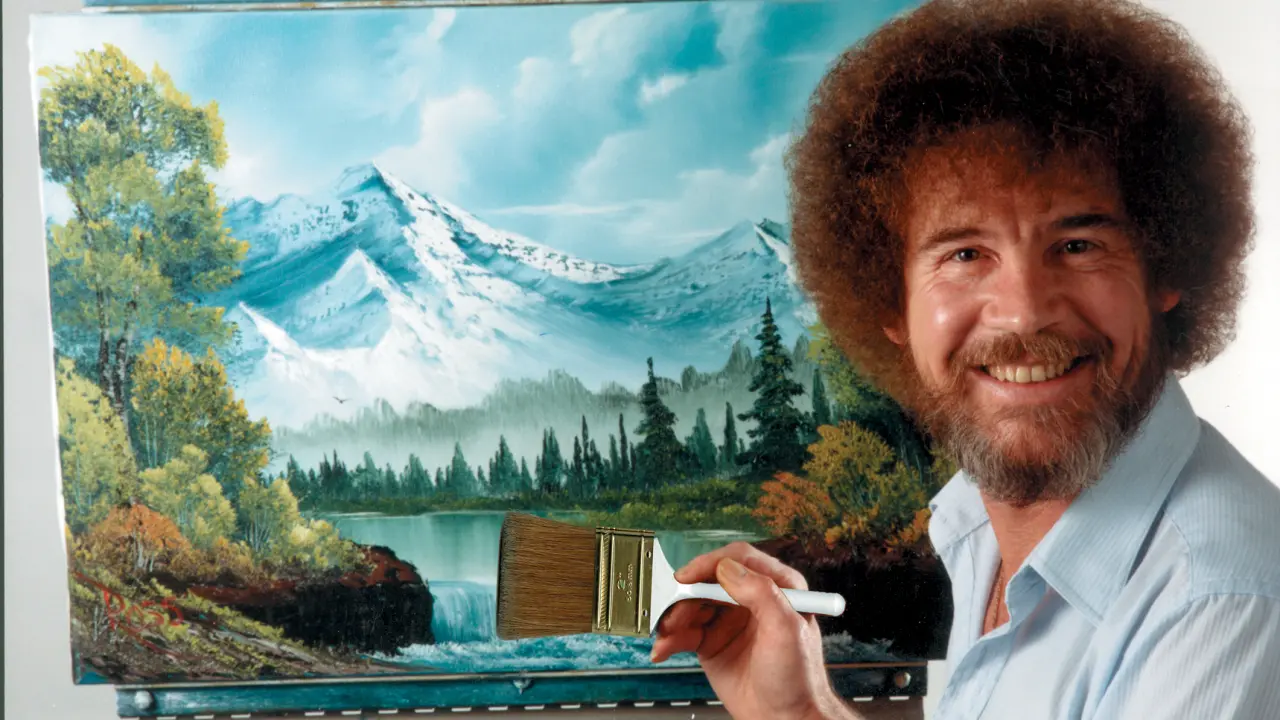 Subasta de pinturas de Bob Ross recauda fondos para TV pública