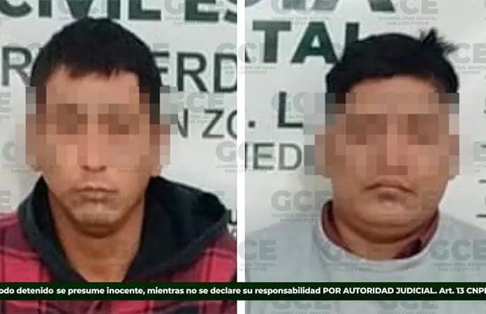 Par de maleantes extorsionaban a choferes en Rioverde