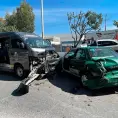 Taxista resulta lesionado en accidente vial