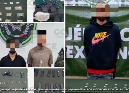 Capturan a presuntos “narcos”, dos traían arma