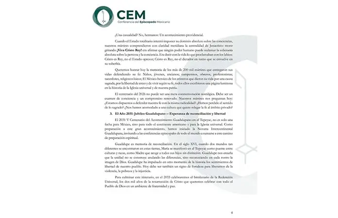 Recordará Episcopado la Guerra Cristera