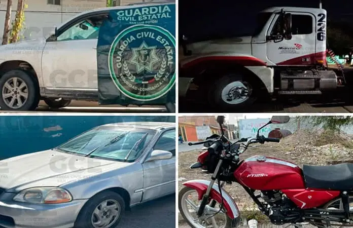 Recuperan cuatro vehículos robados