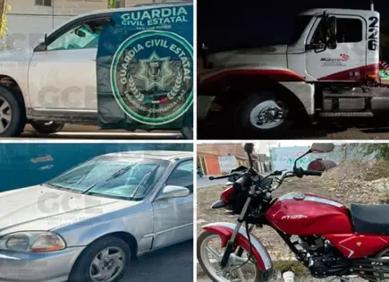 Recuperan cuatro vehículos robados