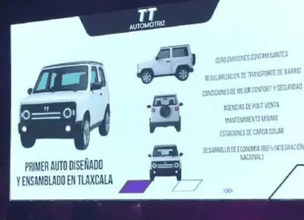 Tlaxcala revela su primer auto eléctrico de 100 mil pesos