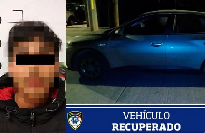 Individuo andaba en un automóvil robado