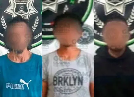 En flagrancia, sorprenden a supuestos ladrones